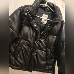 Abercrombie Vegan Leather Puffer